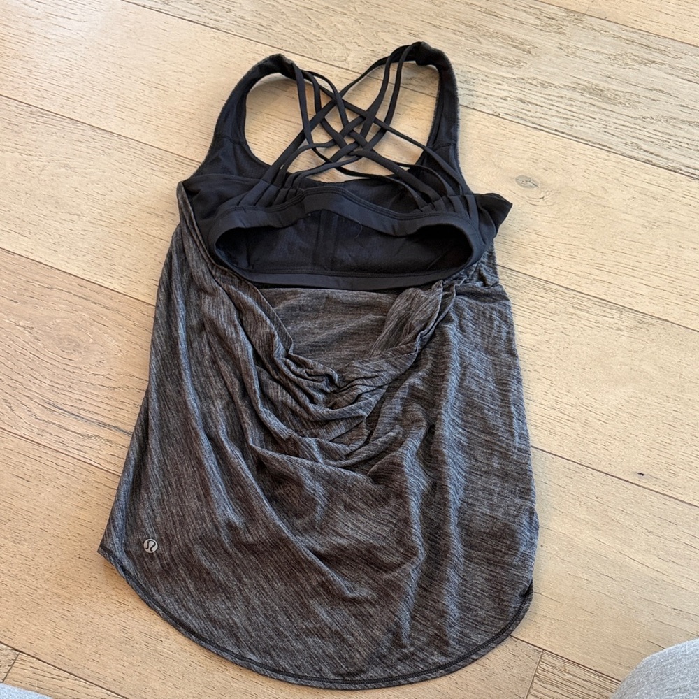 Lululemon Gray Strappy Top - Picture 2 of 4